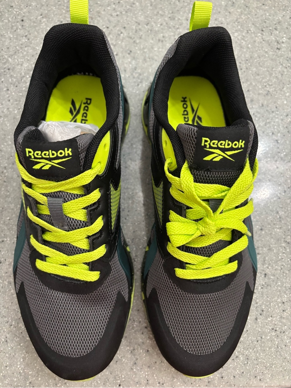 Reebok Men’s Athletic Shoes - Neon Yellow & Gray